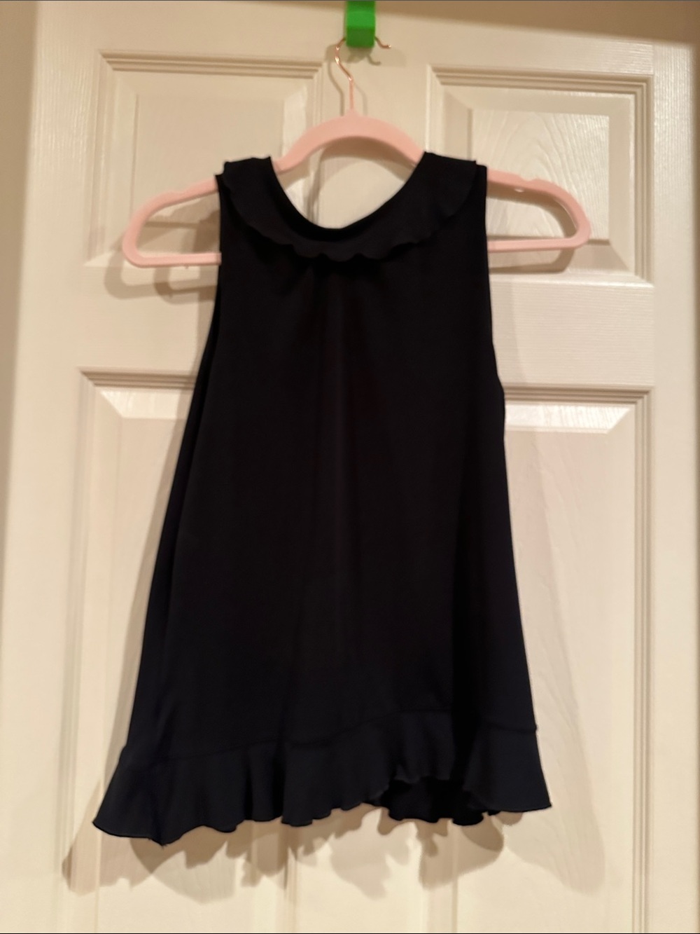 George Stretch Ruffle-Trim Sleeveless Top - Picture 3 of 3